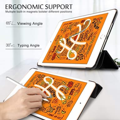 iPad Mini 2019 / Mini 4 Slim fit tri-fold fodral - Svart