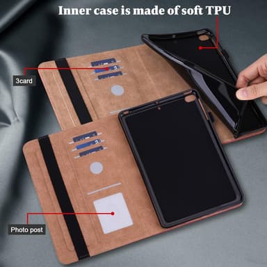 För iPad 10.2 (2021)/(2020)/(2019) Vikbart fodral - Röd