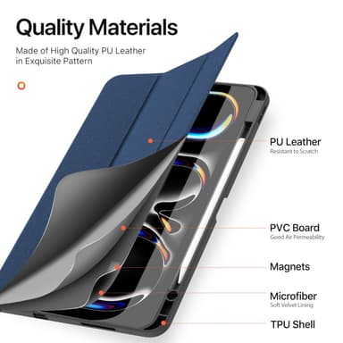 DUX DUCIS Domo iPad Pro 13 (2024) fodral Tri-Fold - Blå