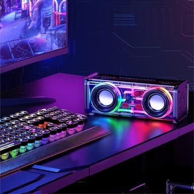 Bluetooth 5.3 Dual Horn RGB Light Trådlös subwoofer Högtalare
