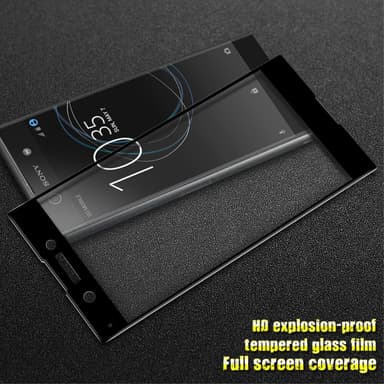 IMAK Heltäckande Härdat Glas Sony Xperia XA1 - Svart