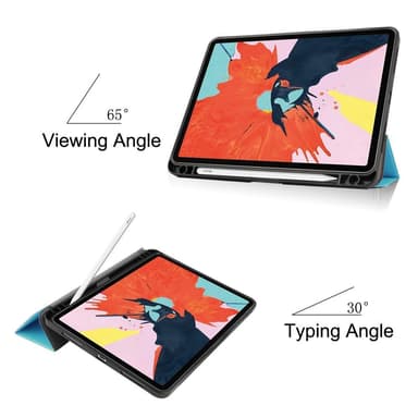 Apple iPad Air (2020) (2022) Slim fit tri-fold fodral - Ljusblå