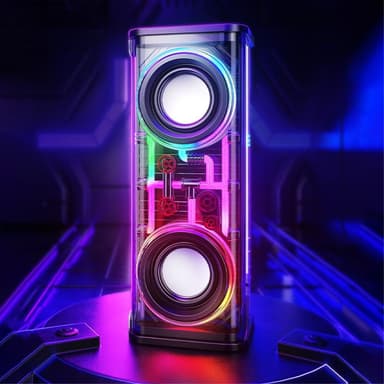 Bluetooth 5.3 Dual Horn RGB Light Trådlös subwoofer Högtalare