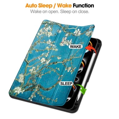 Till iPad Pro 11 (2024) Slim fit tri-fold fodral Pennfack - Blossom