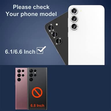ENKAY Kamera Lins Skydd till Samsung Galaxy S24 Härdat glas Glitter