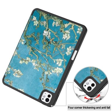Till iPad Pro 11 (2024) Slim fit tri-fold fodral Pennfack - Blossom