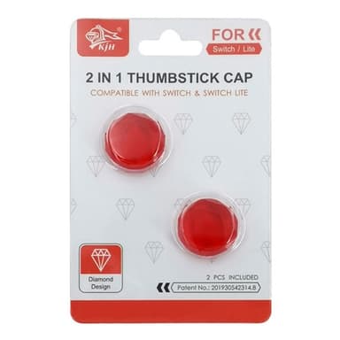 2st Kompatibla med Nintendo Switch Switch Lite Joystick Thumb Stick Grip - Röd