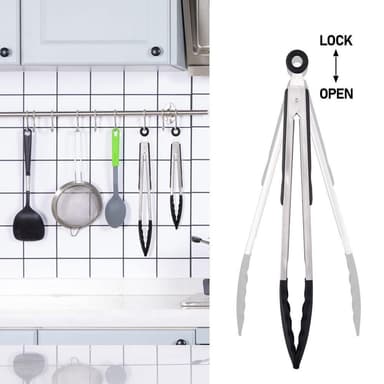 2-pack 23 Cm+31cm Tång Tänger för sallad/pasta/grillning/BBQ Kök Verktyg