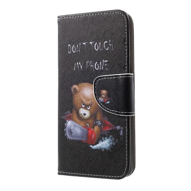 Samsung Galaxy S10 Plånboksfodral - Angry Bear and Warning Words