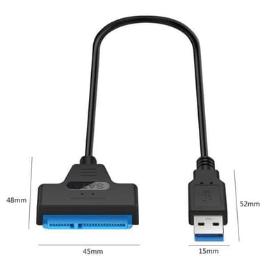 Adapterkabel SATA till USB 3.0 med hög överföringshastighet