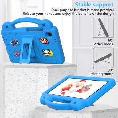 Till Samsung Galaxy Tab A9 EVA Foam Stand Skal Fodral - LjusBlå