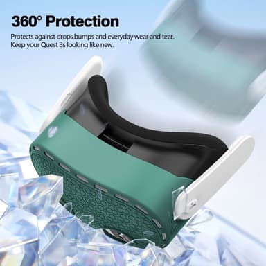 För Meta Quest 3S Skyddsfodral VR Headset Silikonskydd