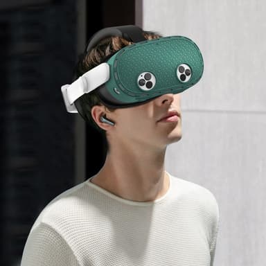 För Meta Quest 3S Skyddsfodral VR Headset Silikonskydd