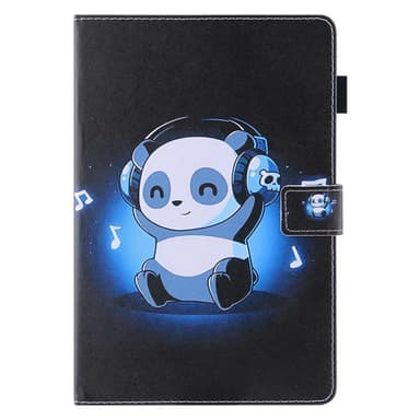 Apple iPad 10.9 2022 Vikbart fodral korthållare - Panda / Musik