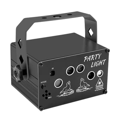Laser Light Flash Light Röstaktiverad Fjärrkontroll Disco Party