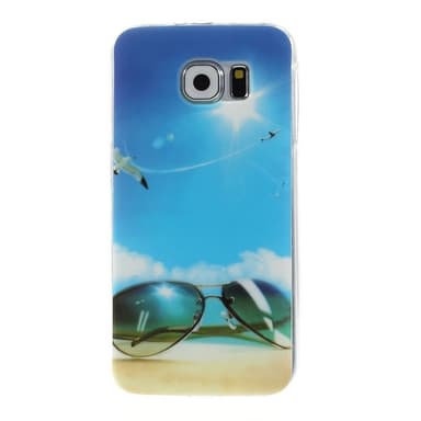 TPU Skal Samsung Galaxy S6 - Blue Sky and Glasses