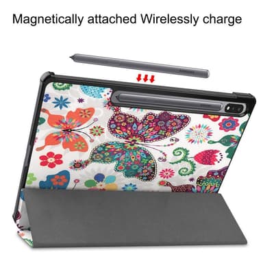 Slim Fit Cover Fodral Till Samsung Galaxy Tab S7 Plus / S8+ - Butterflies