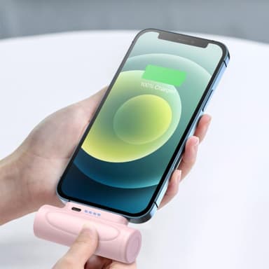 5000mAh bärbar telefonladdare USB-C Powerbank med ficklampa