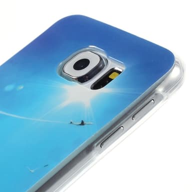TPU Skal Samsung Galaxy S6 - Blue Sky and Glasses