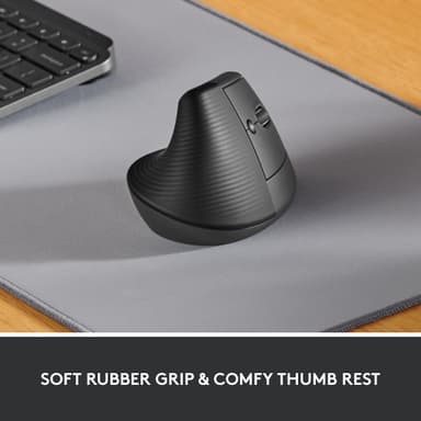 Logitech Lift Vertical trådlös mus (grafit)