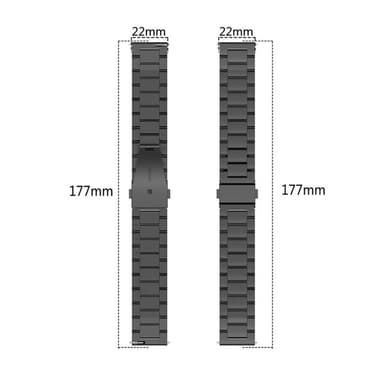 Huawei Watch GT3 46mm/GT Runner 46mm Rem i Stål - Silver