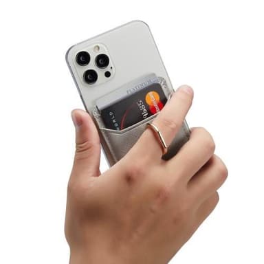 MUXMA Korthållare Ring Ställ RFID Blockerande Kreditkort - Grå