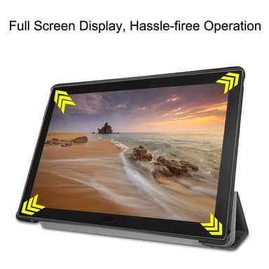 Tri-fold Fodral till Lenovo Tab E10 - Svart