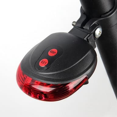 Cykel 5-LED Parallell Line Laser Bakljus Universal Vattentät