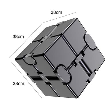 Fidget Spinner Avslappning Infinite Cube Metall Flip Kub Guld
