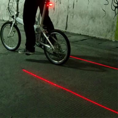 Cykel 5-LED Parallell Line Laser Bakljus Universal Vattentät