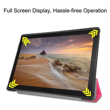 Tri-fold Fodral till Lenovo Tab E10 - Rose