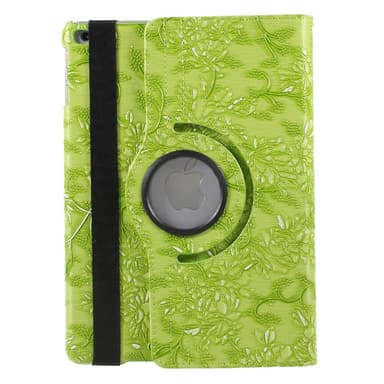 Fodral iPad (2017/2018) / iPad Air, 360 rotation Blommor - Grön