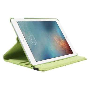 Fodral iPad (2017/2018) / iPad Air, 360 rotation Blommor - Grön