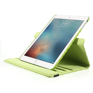 Fodral iPad (2017/2018) / iPad Air, 360 rotation Blommor - Grön
