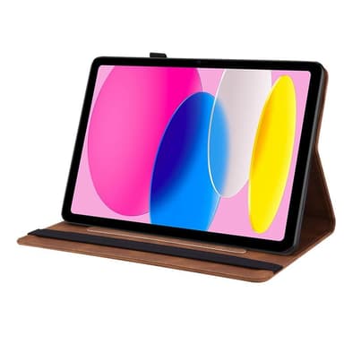Apple iPad 10.9 2022 Vikbart fodral korthållare Fjäril - Brun