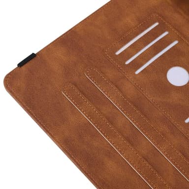 Apple iPad 10.9 2022 Vikbart fodral korthållare Fjäril - Brun