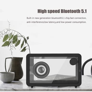 M8 Transparent Bluetooth-högtalare med RGB-ljus HiFi-ljud Bass Subwoofer