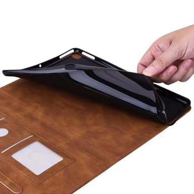 Apple iPad 10.9 2022 Vikbart fodral korthållare Fjäril - Brun