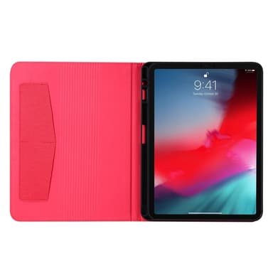 Till iPad Air 13 (2024) Vikbart fodral korthållare Tygtextur - Röd