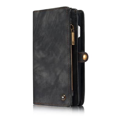 CASEME iPhone 8/7 Plus Retro Split läder plånboksfodral - Grå