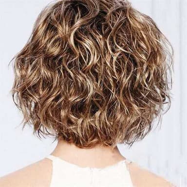 Peruk Fluffy Curly Kort Hår