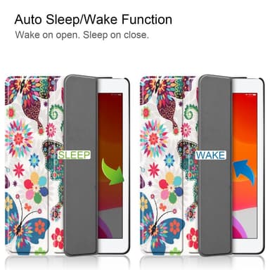 Apple iPad 10.2 Slim fit tri-fold fodral - Butterfly