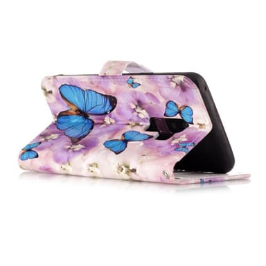 Samsung Galaxy S9 Plus Plånboksfodral - Blue Butterfly and Flower