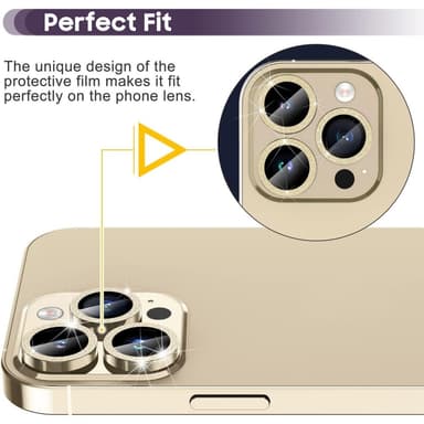 Kamera lins till iPhone 15 Pro / 15 Pro Max Glitter