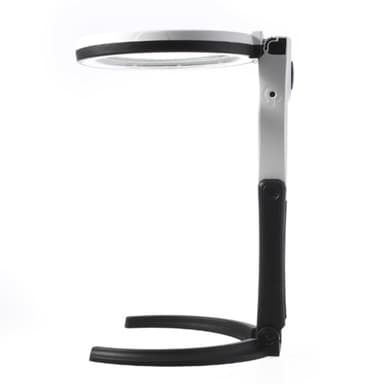 Hopfällbart stort förstoringsglas med LED lampa 2 x 120mm