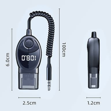 W8 ljudadapter Bluetooth-mottagare FM-sändare med kabel