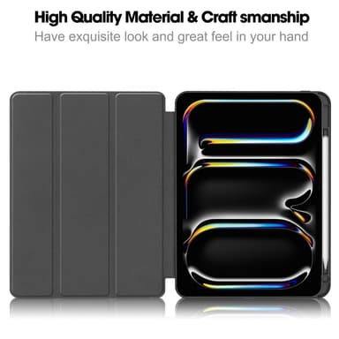 Till iPad Pro 11 (2024) Slim fit tri-fold fodral Pennfack - Svart