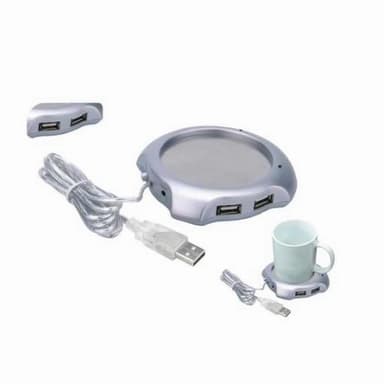 Kaffe / Te kopps värmare, 4 Ports USB hubb