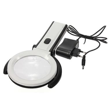 Hopfällbart stort förstoringsglas med LED lampa 2 x 120mm