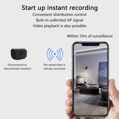 Hem Säkerhet Övervakning Mini WiFi-kamera för realtid